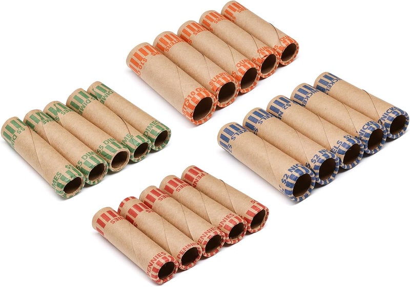 Huron Preformed Quarter Coin Wrapper, Mixed Denominations (600 pcs) - Image 2